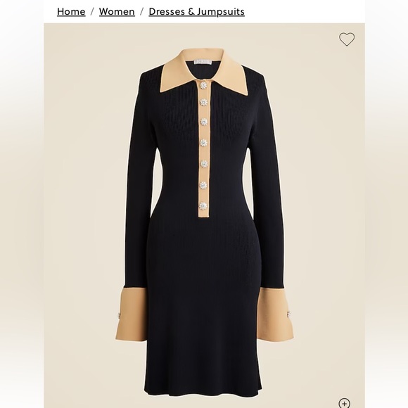 J. Crew Dresses & Skirts - NWT J.Crew ribbed-polo sweater dress with jewel buttons S
